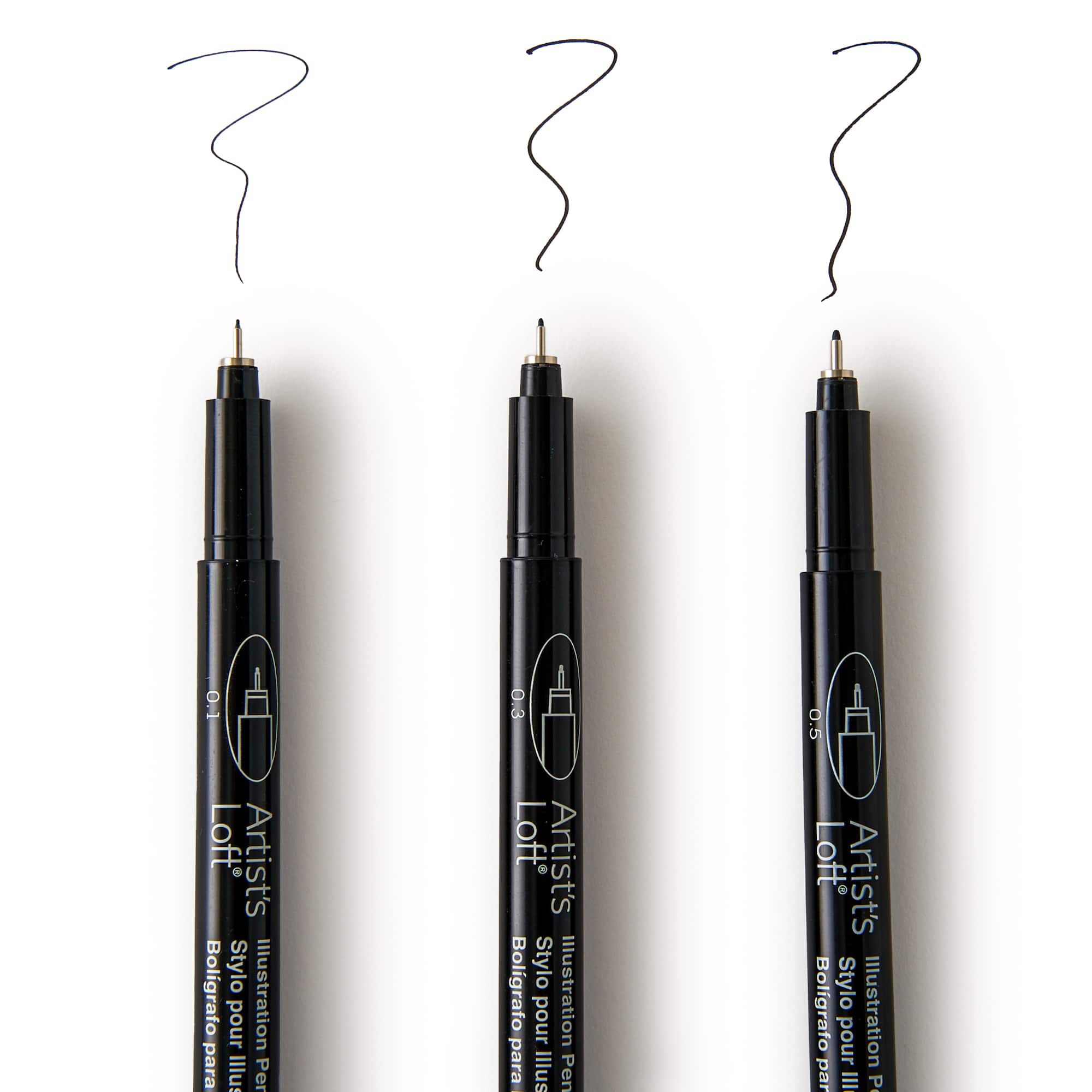 6 Packs: 3 ct. (18 total) Black Illustration Pens by Artists Loft™